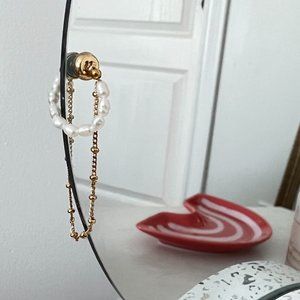 Magnetic Pearl Hoop Earring (one only)